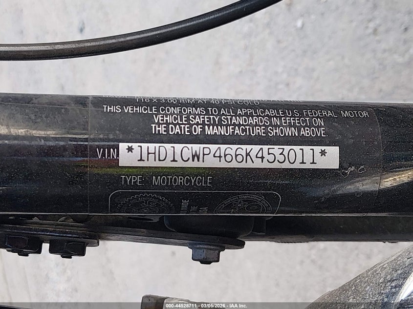 2006 Harley-Davidson Xl1200 L VIN: 1HD1CWP466K453011 Lot: 44528711