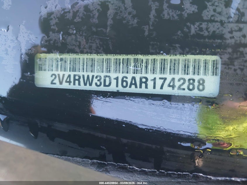 2010 Volkswagen Routan Se VIN: 2V4RW3D16AR174288 Lot: 44528954