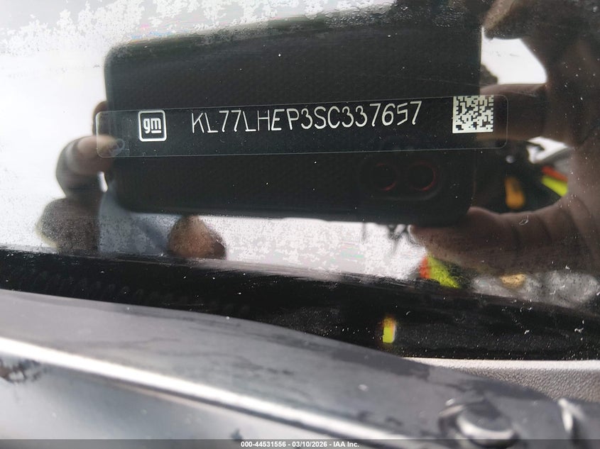 2025 CHEVROLET TRAX 1.2L I-3 DI, DOHC, V(VIN: KL77LHEP3SC337657