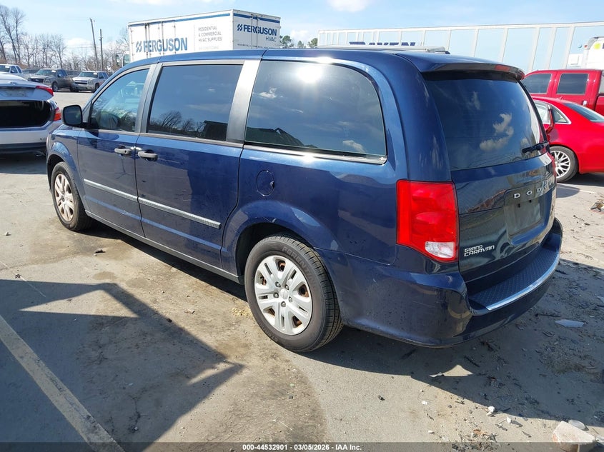 Vin: 2c4rdgbg5fr580522, lot: 45029692, dodge grand caravan american value pkg 20153