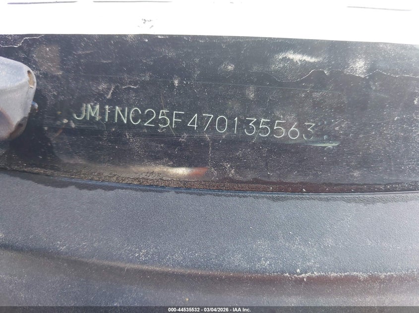 2007 Mazda Mx-5 Sport VIN: JM1NC25F470135563 Lot: 44535532