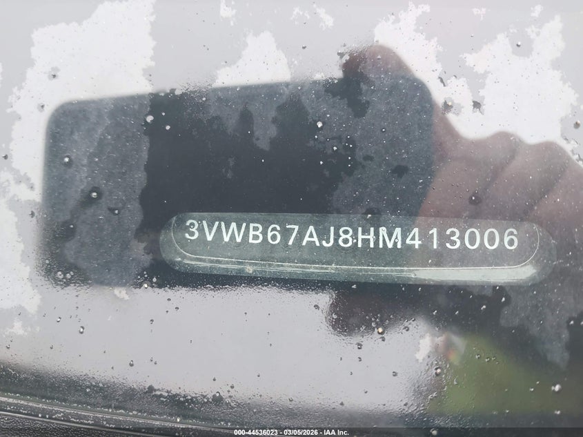 2017 Volkswagen Jetta 1.4T Se VIN: 3VWB67AJ8HM413006 Lot: 44536023
