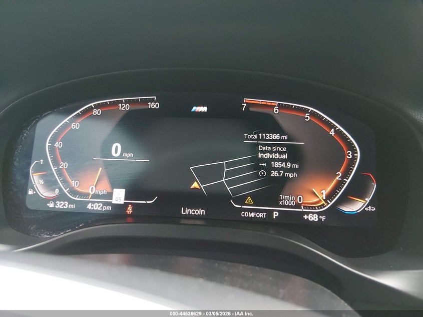 2020 BMW X4 xDrive30I VIN: 5UX2V1C0XLLE67233 Lot: 44536629