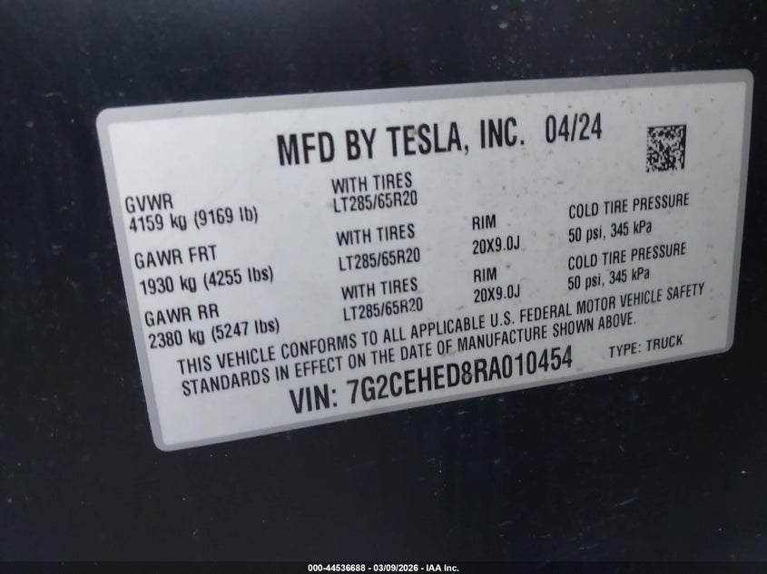 2024 TESLA CYBERTRUCK TRUCK ELECTRIC