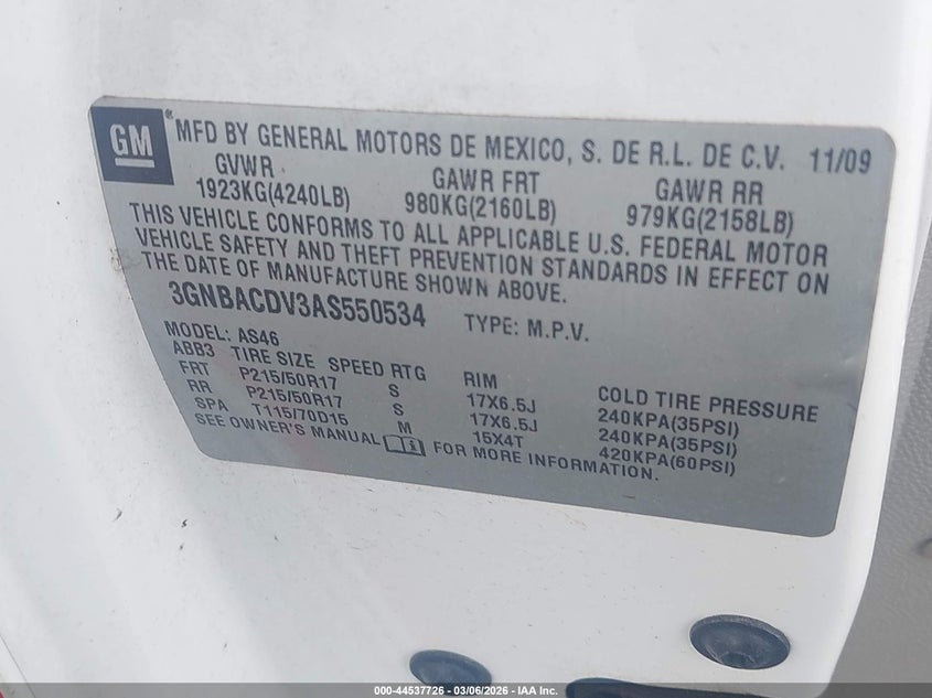 2010 Chevrolet Hhr Lt