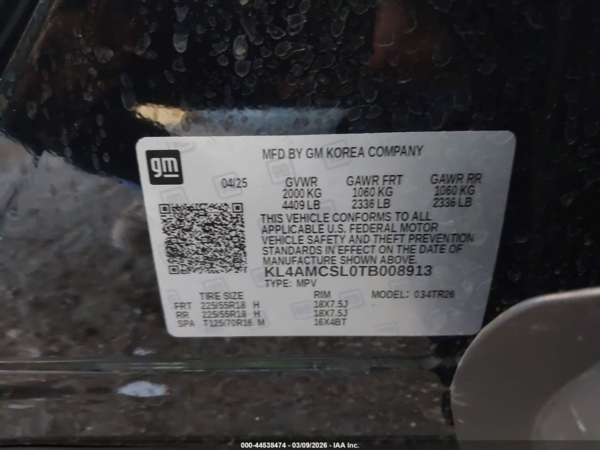 2026 Buick Encore Gx Preferred Awd VIN: KL4AMCSL0TB008913 Lot: 44538474