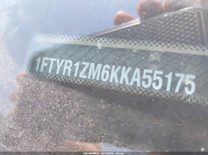 2019 Ford Transit-250 VIN: 1FTYR1ZM6KKA55175 Lot: 44538722