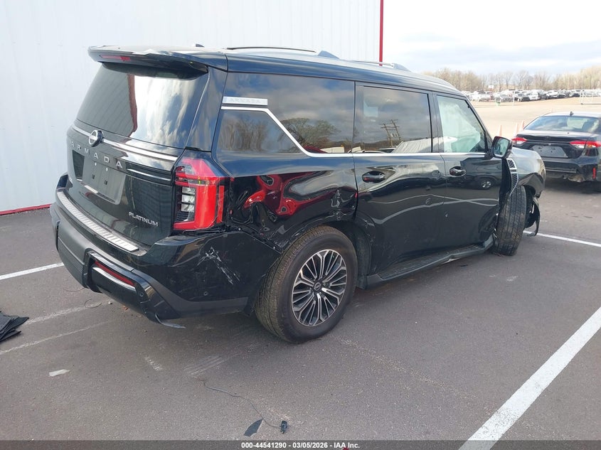 Vin: jn8ay3ee0s9403157, lot: 45038113, nissan armada platinum 4wd 20254