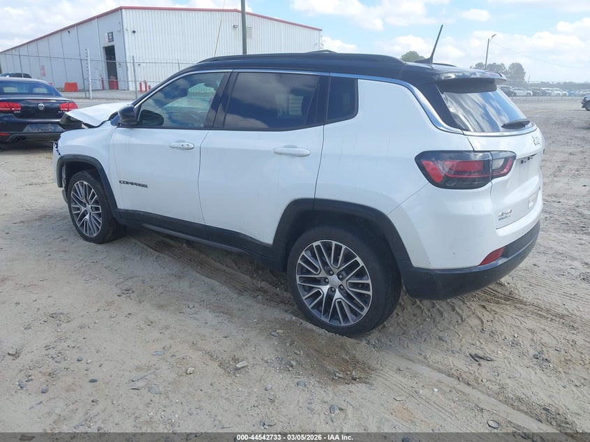 Vin: 3c4njdcnxpt554208, lot: 45039556, jeep compass limited 4x4 20233