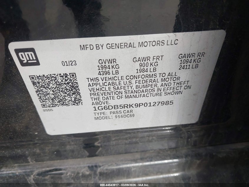 2023 Cadillac Ct4 Premium Luxury VIN: 1G6DB5RK9P0127985 Lot: 44543917