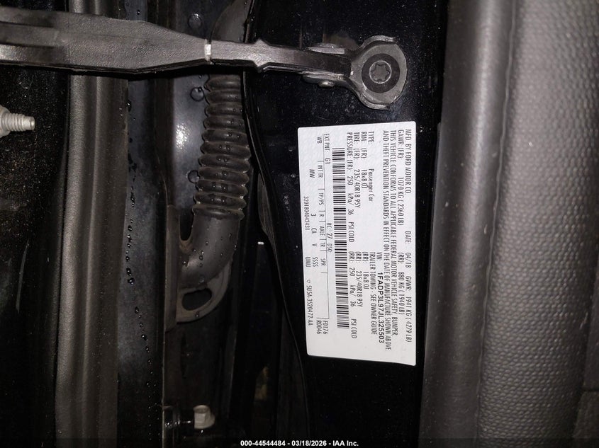 2018 Ford Focus St VIN: 1FADP3L97JL325503 Lot: 44544484