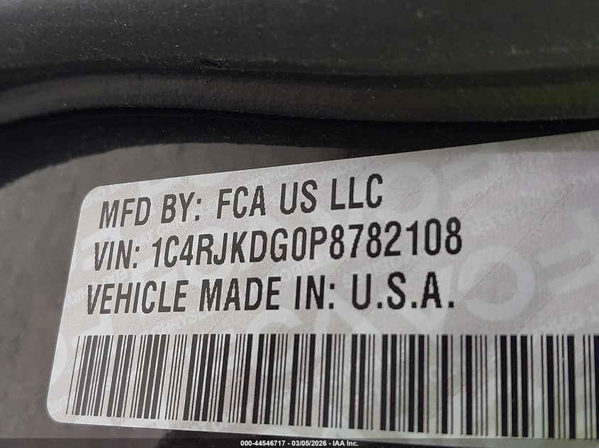 2023 Jeep Grand Cherokee L Overland 4X4 VIN: 1C4RJKDG0P8782108 Lot: 44546717