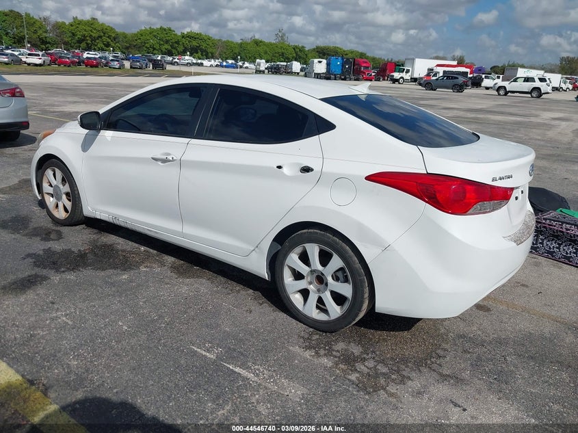 2012 Hyundai Elantra 1.8 Limited white Lot 111044546740 Vin 5NPDH4AE1CH120182