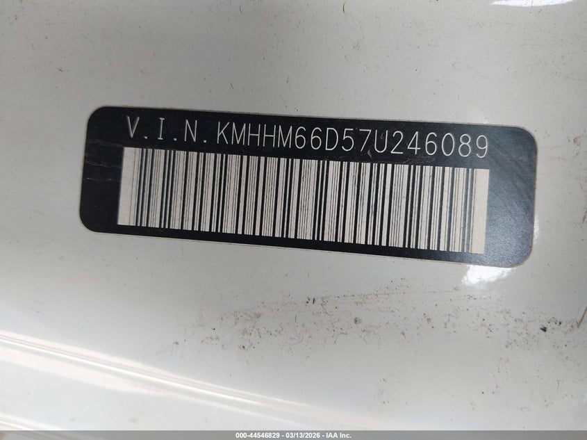 2007 Hyundai Tiburon Gs VIN: KMHHM66D57U246089 Lot: 44546829