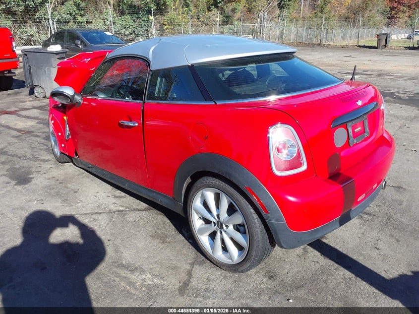 2012 Mini Cooper 1.6 red Lot 111044551398 Vin WMWSX1C55CT507073