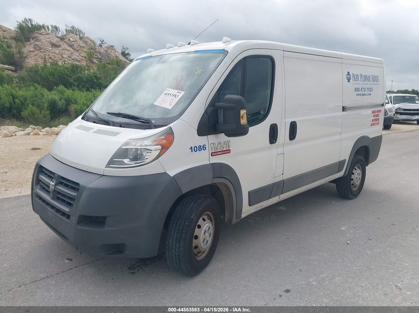 Vin: 3c6trvagxge136737, lot: 45050444, ram promaster 1500 low roof 20162