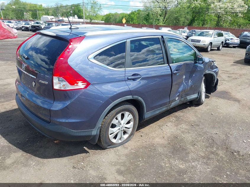2012 Honda Cr-v 2.4 Cr-V Ex-L blue Lot 111044553783 Vin 5J6RM4H74CL013397