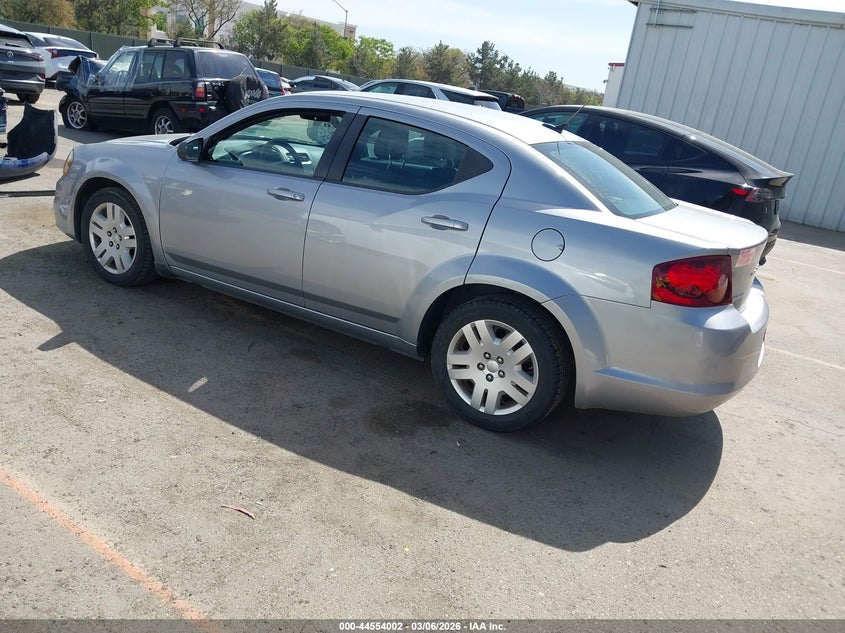 Vin: 1c3cdzag7dn757587, lot: 45050862, dodge avenger se v6 20133