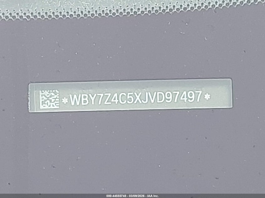 2018 BMW I3 94Ah W/Range Extender VIN: WBY7Z4C5XJVD97497 Lot: 44555748