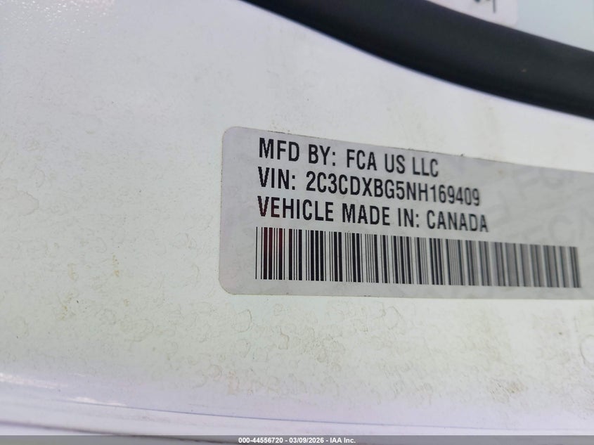 2022 DODGE CHARGER SEDAN 3.6L V-6 DOHC, VVT, 292HP