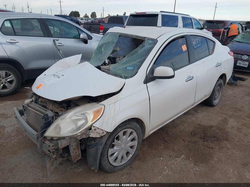 2012 Nissan Versa 1.6 1.6 Sv white Lot 111044559137 Vin 3N1CN7AP2CL878204