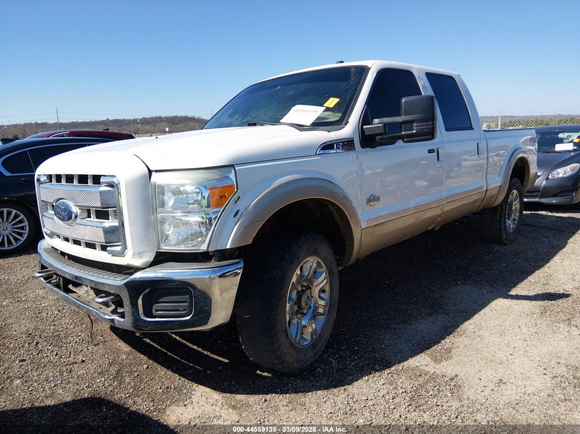 2012 Ford F250 6.7 F-250 King Ranch/Lariat/Xl/Xlt white Lot 111044559139 Vin 1FT7W2BT1CEB91970