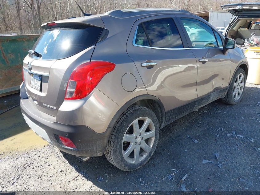 Vin: kl4cjdsb3eb782851, lot: 45057347, buick encore premium 20144