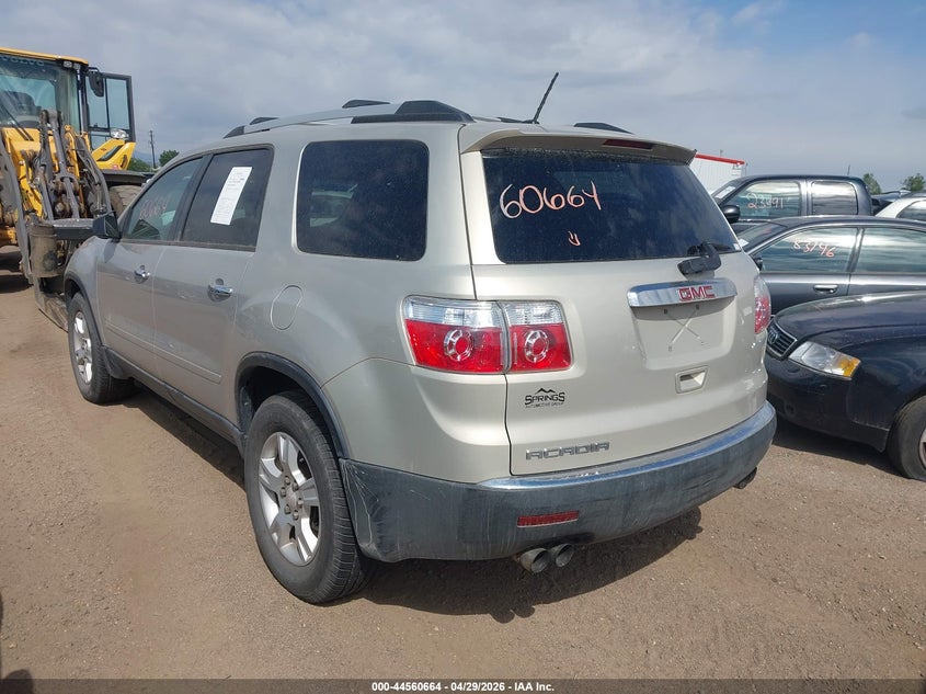 Vin: 1gklrkedxaj163118, lot: 45057542, gmc acadia sl 20103