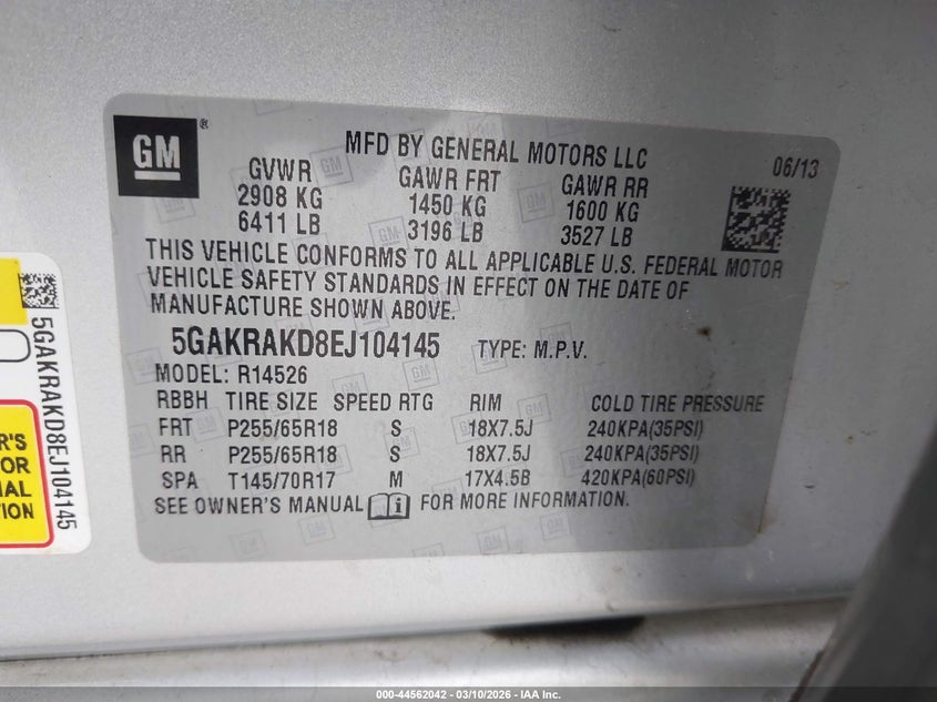 2014 BUICK ENCLAVE CONVENIENCE · Фото 9