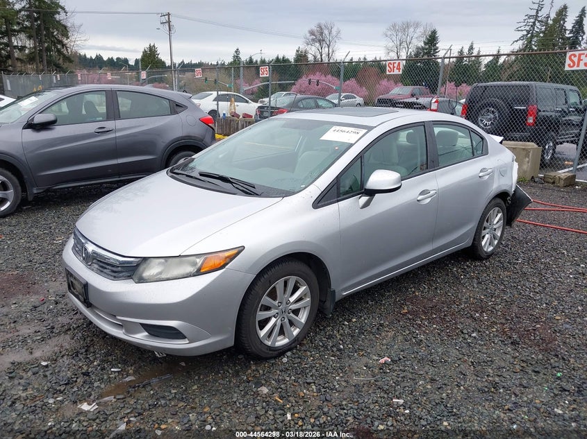 2012 Honda Civic 1.8 Ex grey Lot 111044564298 Vin 19XFB2F87CE320375