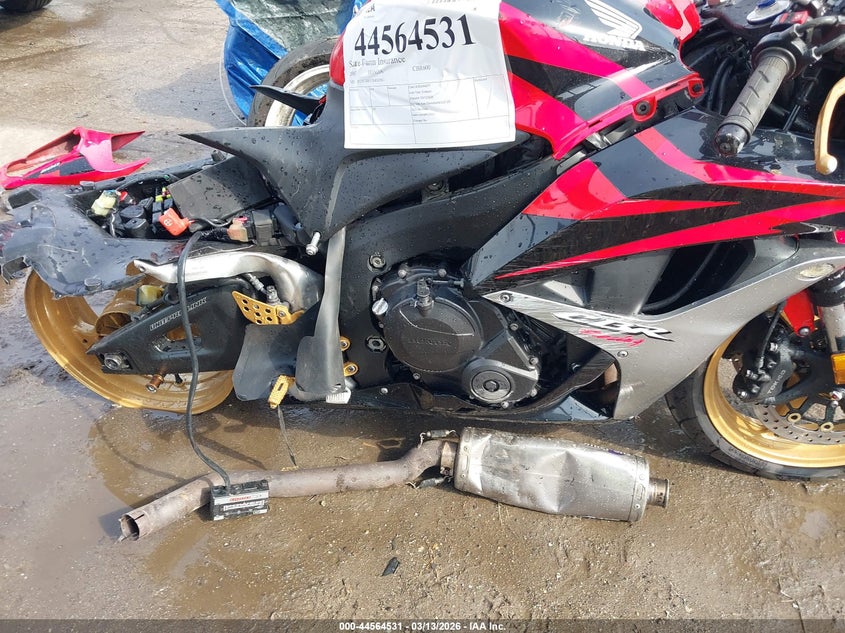 2007 Honda Cbr600 Rr VIN: JH2PC40057M010563 Lot: 44564531