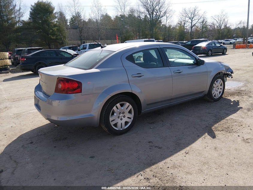 Vin: 1c3cdzab3en1ww081, lot: 45062644, dodge avenger se 20144
