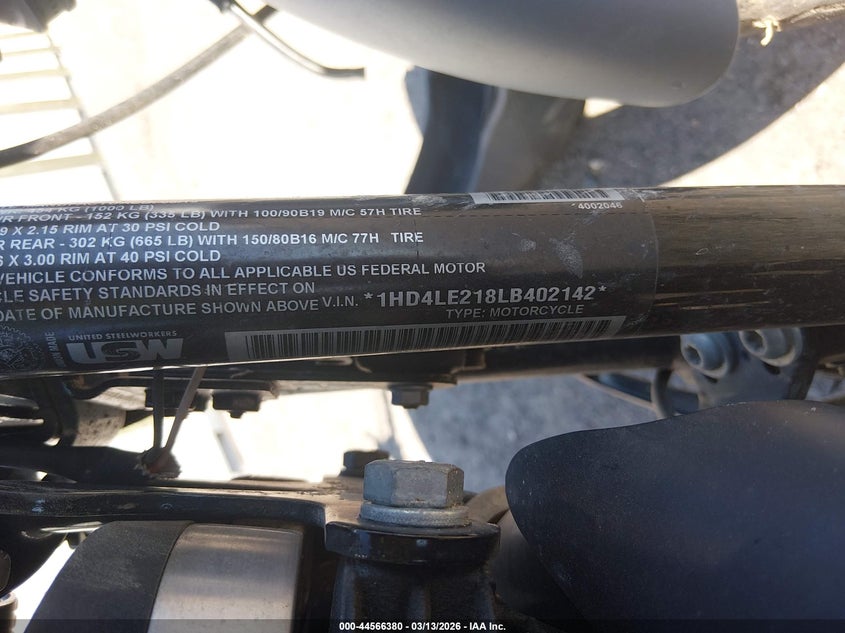 2020 Harley-Davidson Xl883 N VIN: 1HD4LE218LB402142 Lot: 44566380