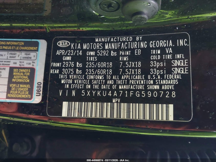 2015 Kia Sorento Ex V6