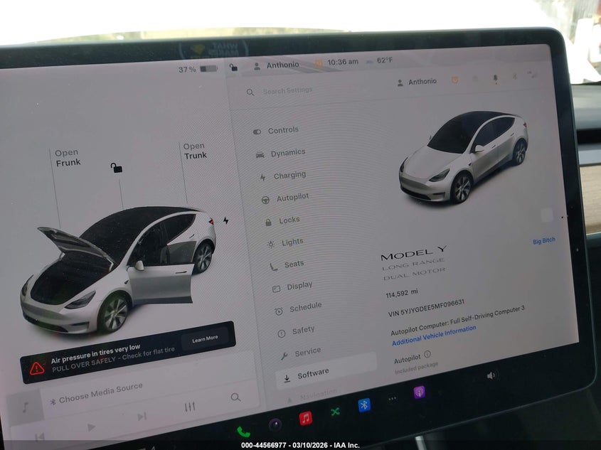 2021 TESLA MODEL Y auction photo 7