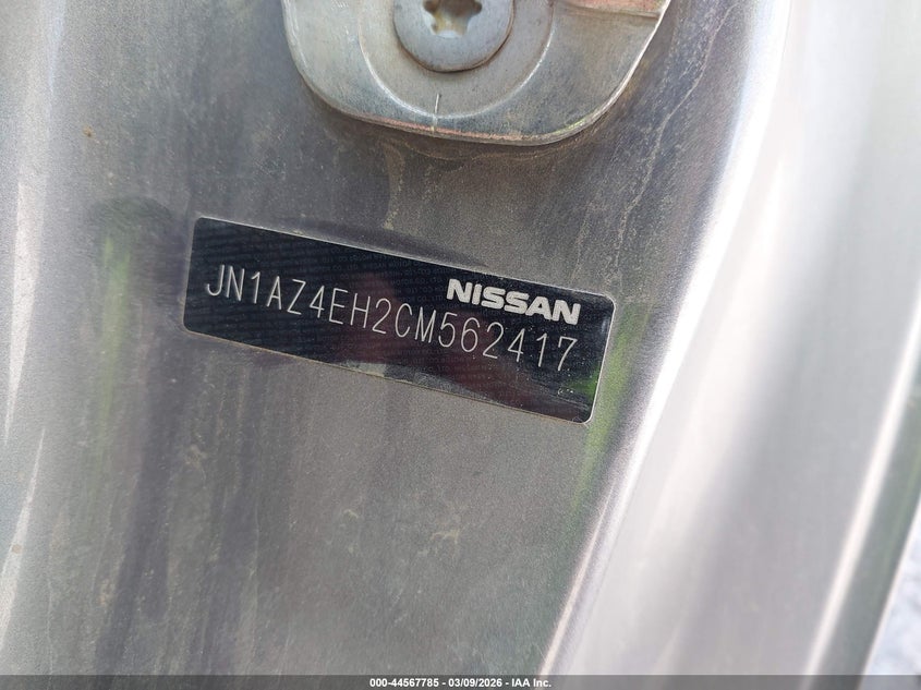 2012 Nissan 370Z Nismo VIN: JN1AZ4EH2CM562417 Lot: 44567785