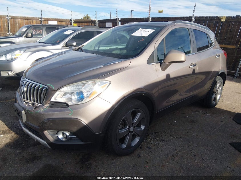 Vin: kl4cjcsb1db152013, lot: 45069937, buick encore leather 20132