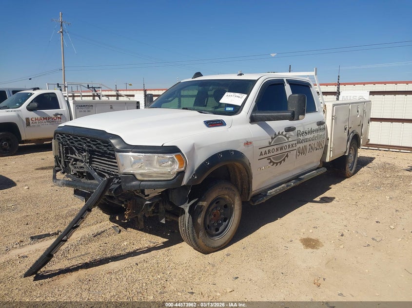 Vin: 3c6ur4hj5mg645067, lot: 45070843, ram 2500 tradesman  4x2 8' box 20212
