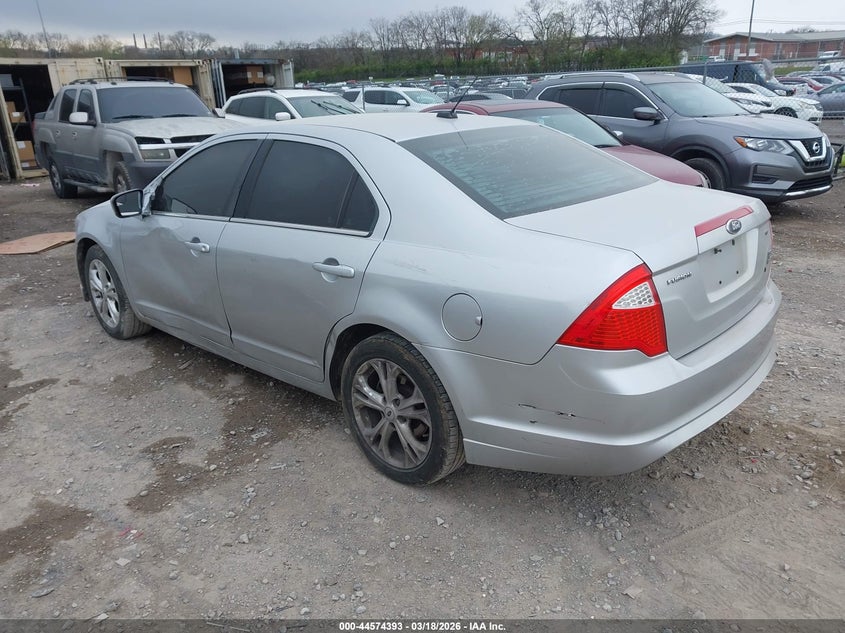 Vin: 3fahp0ha3cr317289, lot: 45071273, ford fusion se 20123