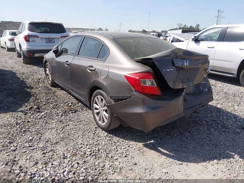 2012 Honda Civic 1.8 Ex brown Lot 111044575098 Vin 19XFB2F80CE001870