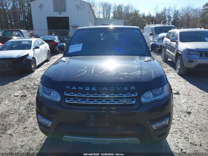 2016 Land Rover Range Rover Sport 3.0L V6 Supercharged Hse VIN: SALWR2PF2GA103407 Lot: 44576365
