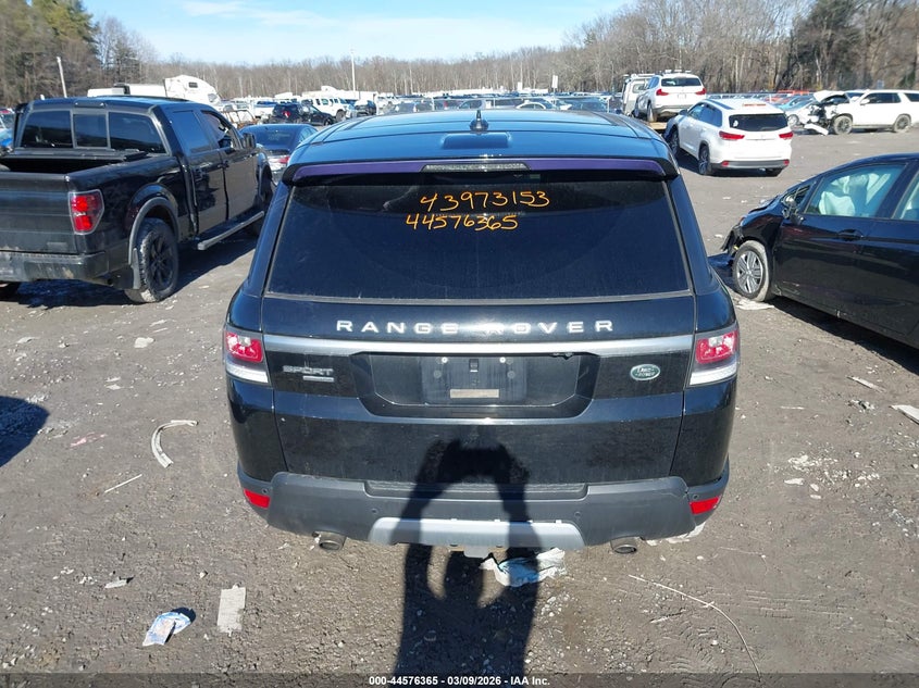 2016 Land Rover Range Rover Sport 3.0L V6 Supercharged Hse VIN: SALWR2PF2GA103407 Lot: 44576365