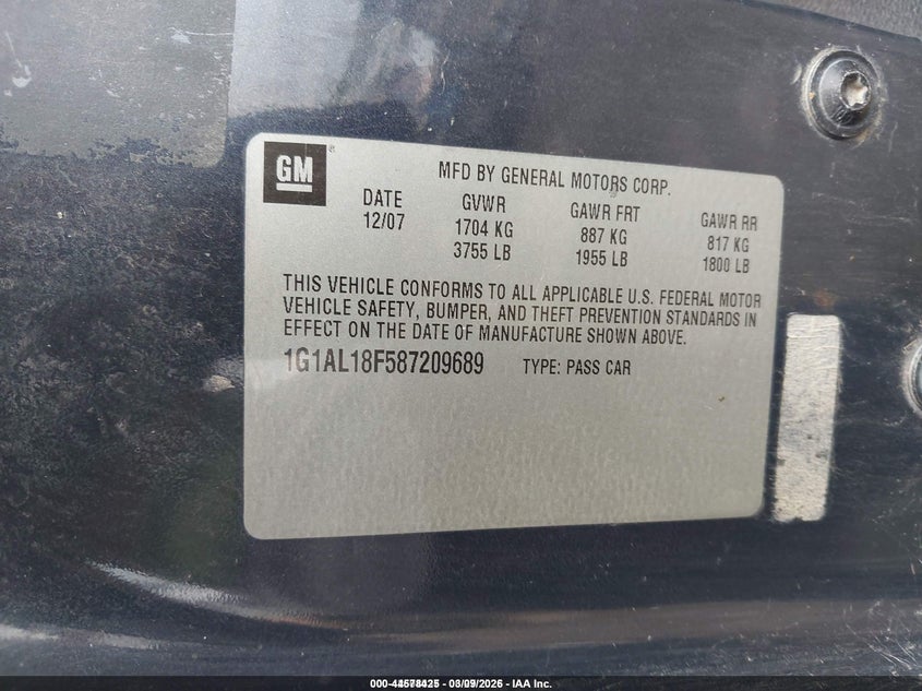 2008 Chevrolet Cobalt Lt #9