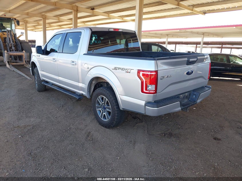 Vin: 1ftew1ep8gfb79637, lot: 45078012, ford f-150 lariat/xl/xlt 20163