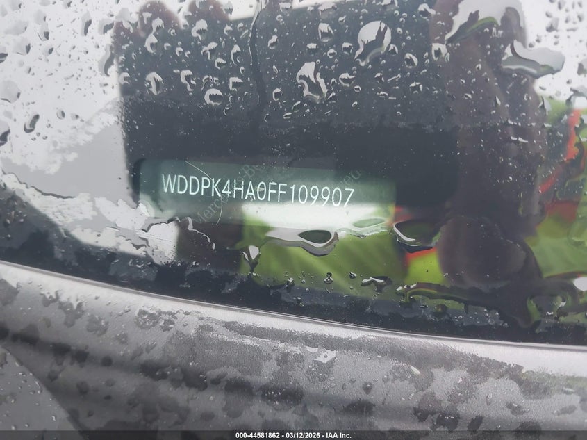 2015 Mercedes-Benz Slk 250 VIN: WDDPK4HA0FF109907 Lot: 44581862