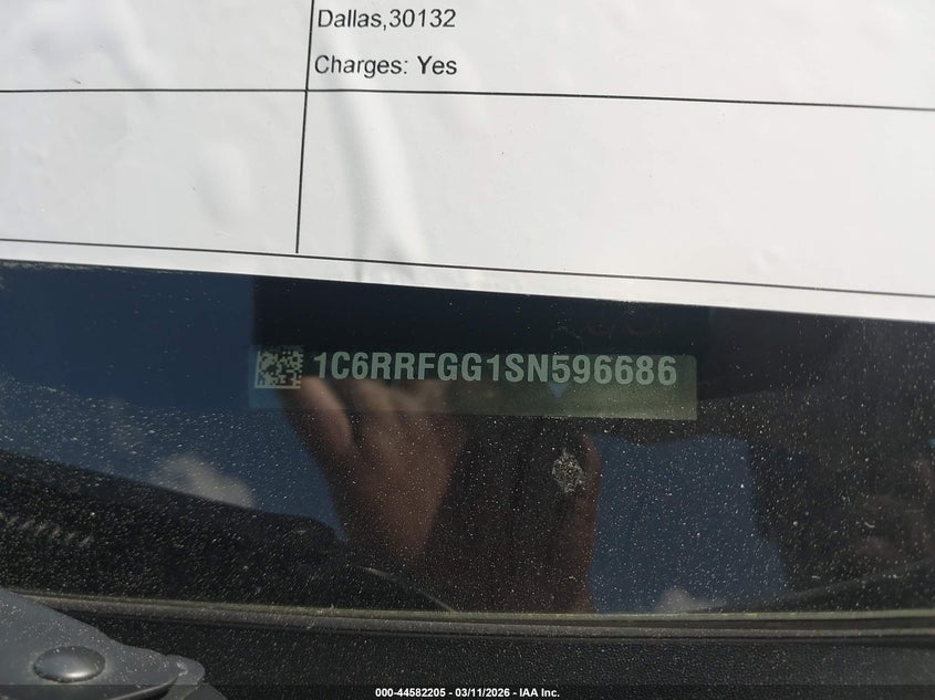 2025 RAM 1500 3.6L V-6 DOHC, VVT, (VIN: 1C6RRFGG1SN596686