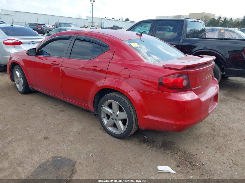 Vin: 1c3cdzcb8dn716001, lot: 45080093, dodge avenger sxt 20133