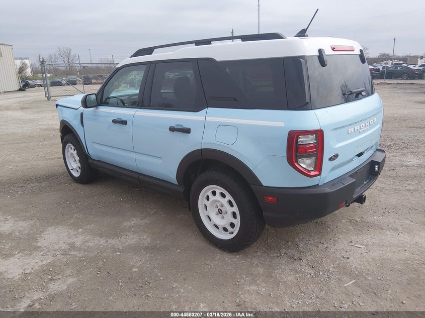 Vin: 3fmcr9g69prd64182, lot: 45080111, ford bronco sport heritage 20233