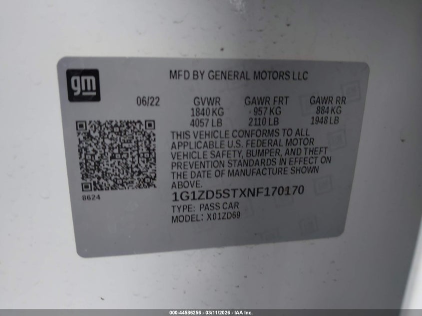 2022 Chevrolet Malibu Fwd Lt #9