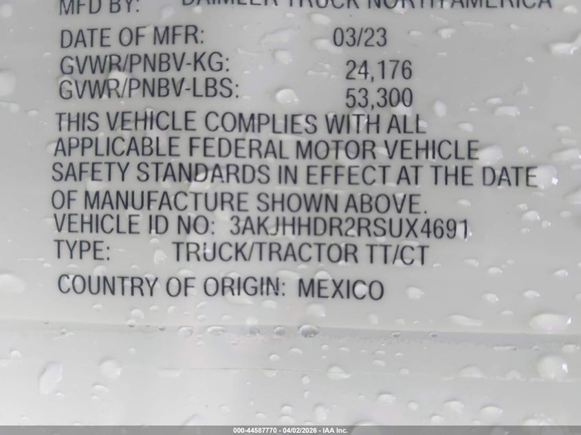 2024 OTHER FREIGHTLINER NEW CASCADIA 126 TRUCK N/A